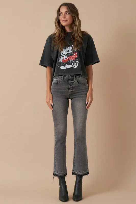Denim Lab USA High Rise Crop Boot Denim Pants