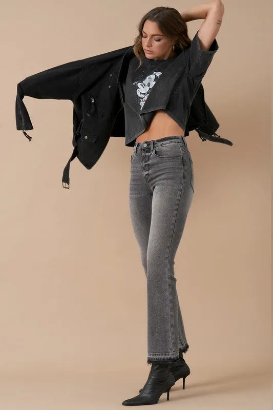 Denim Lab USA High Rise Crop Boot Denim Pants