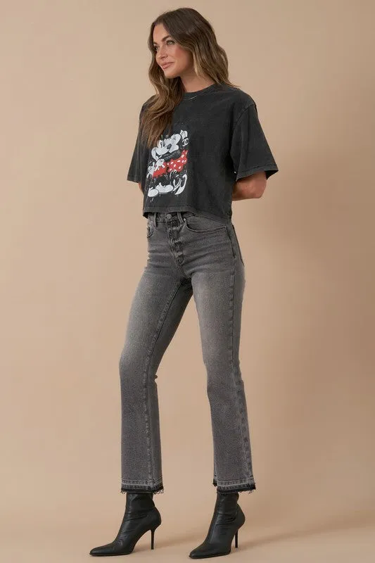 Denim Lab USA High Rise Crop Boot Denim Pants