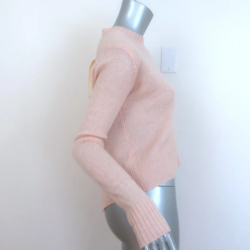 Derek Lam 10 Crosby Open-Back Sweater Pink Cashmere-Blend Size Extra Small