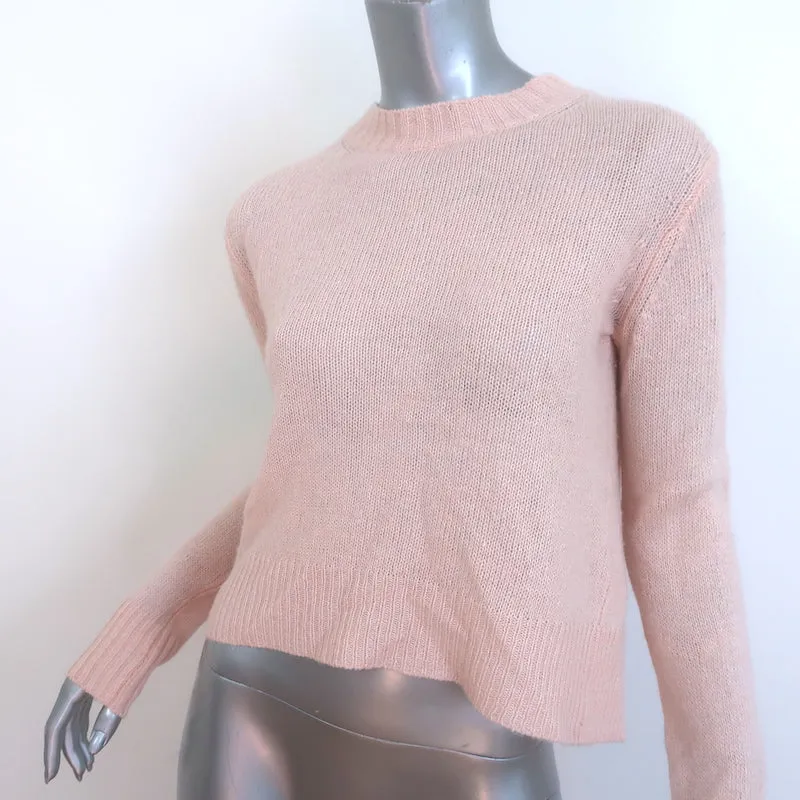Derek Lam 10 Crosby Open-Back Sweater Pink Cashmere-Blend Size Extra Small