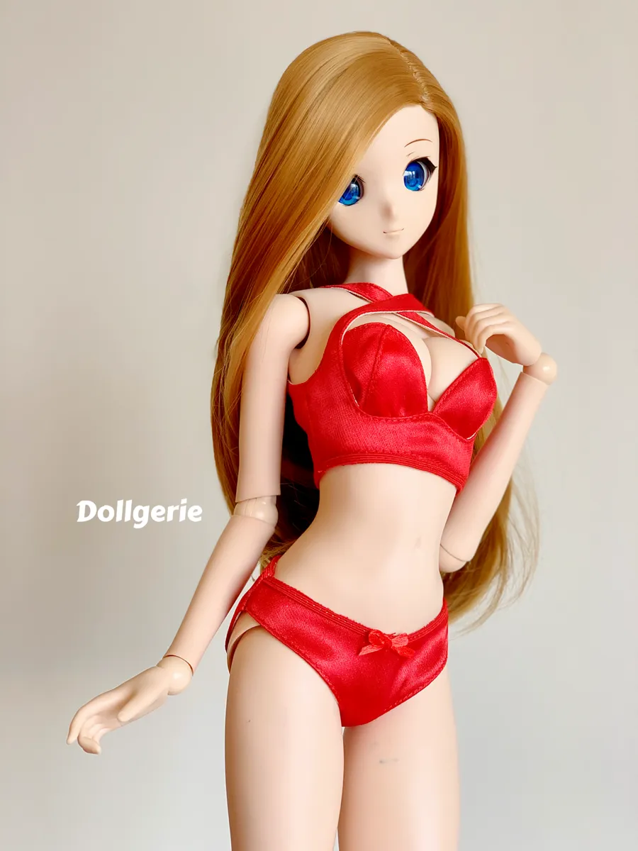 Dollgerie Red Bra Set