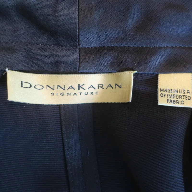 Donna Karan Wrap Jacket Dark Brown Satin Size US 4