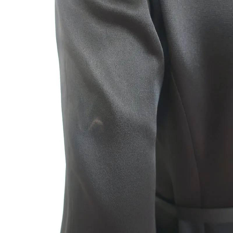 Donna Karan Wrap Jacket Dark Brown Satin Size US 4