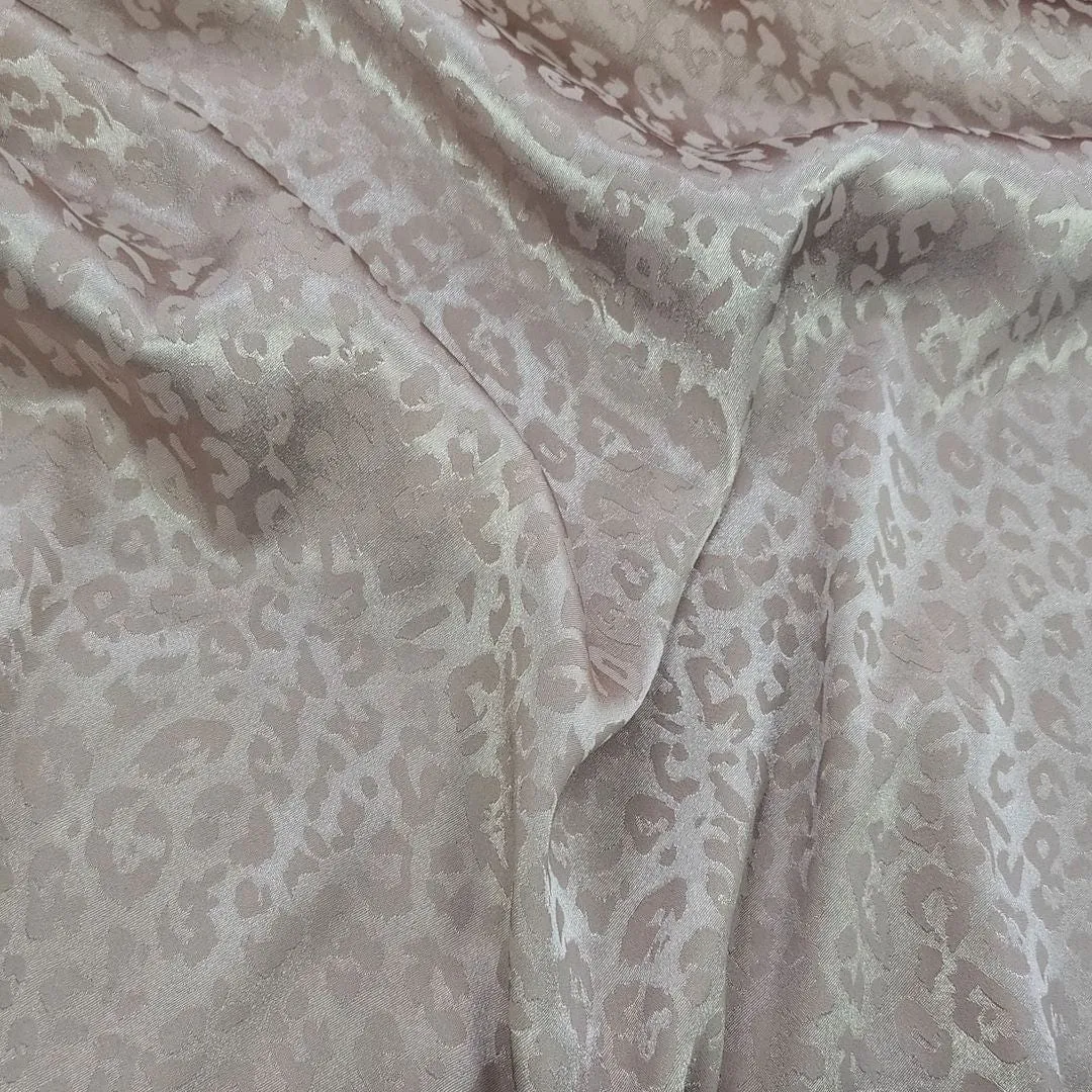 Embossed Satin Spandex Fabric Pale Rose 150cm