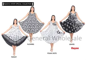 Fashion Rayon Tie Dye Dresses In Bulk - Assorted