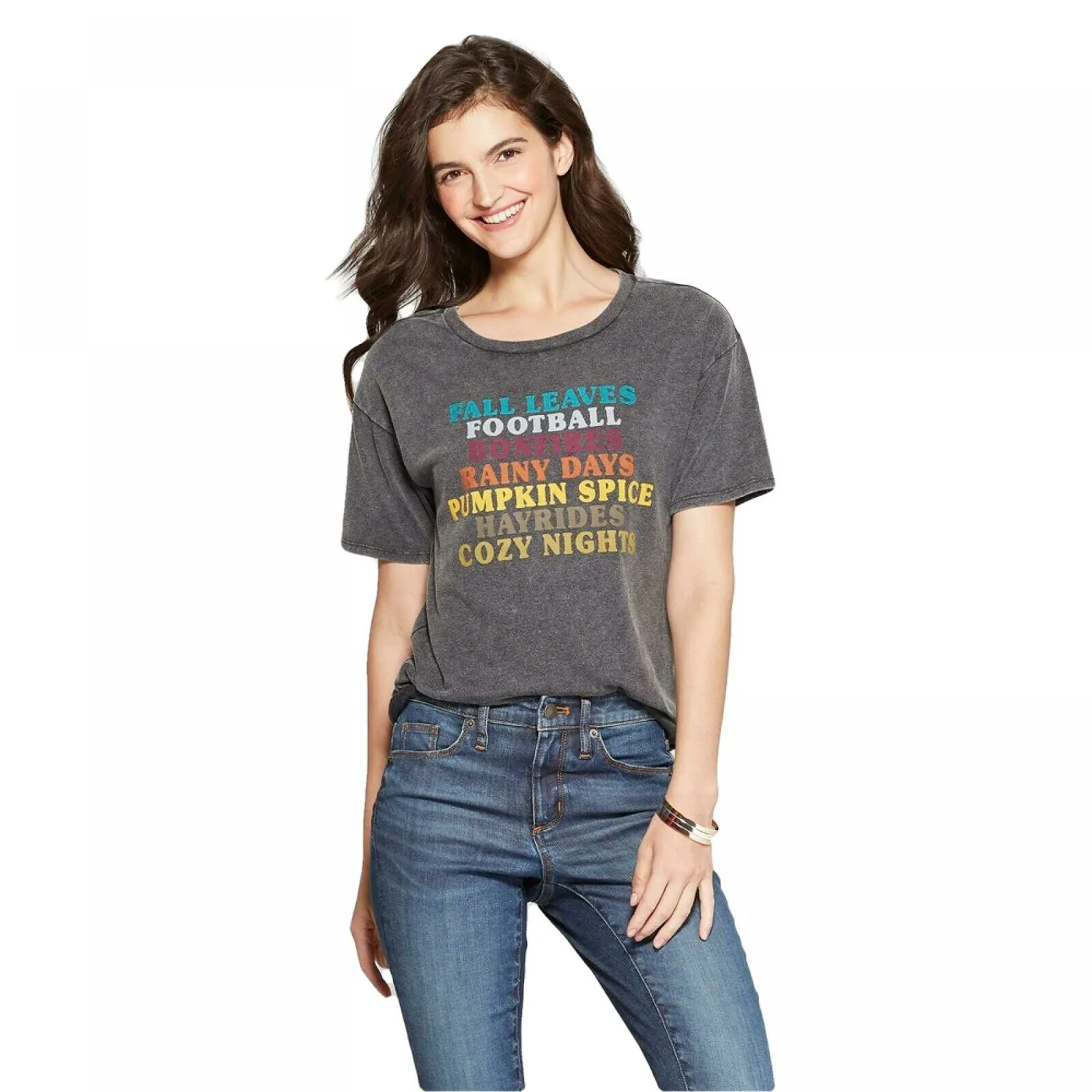 Fifth Sun Women's Short Sleeve Fall Favorites Graphic T-Shirt