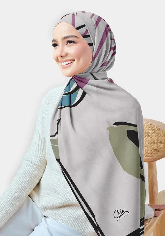 Flip Printed Chiffon Hijab