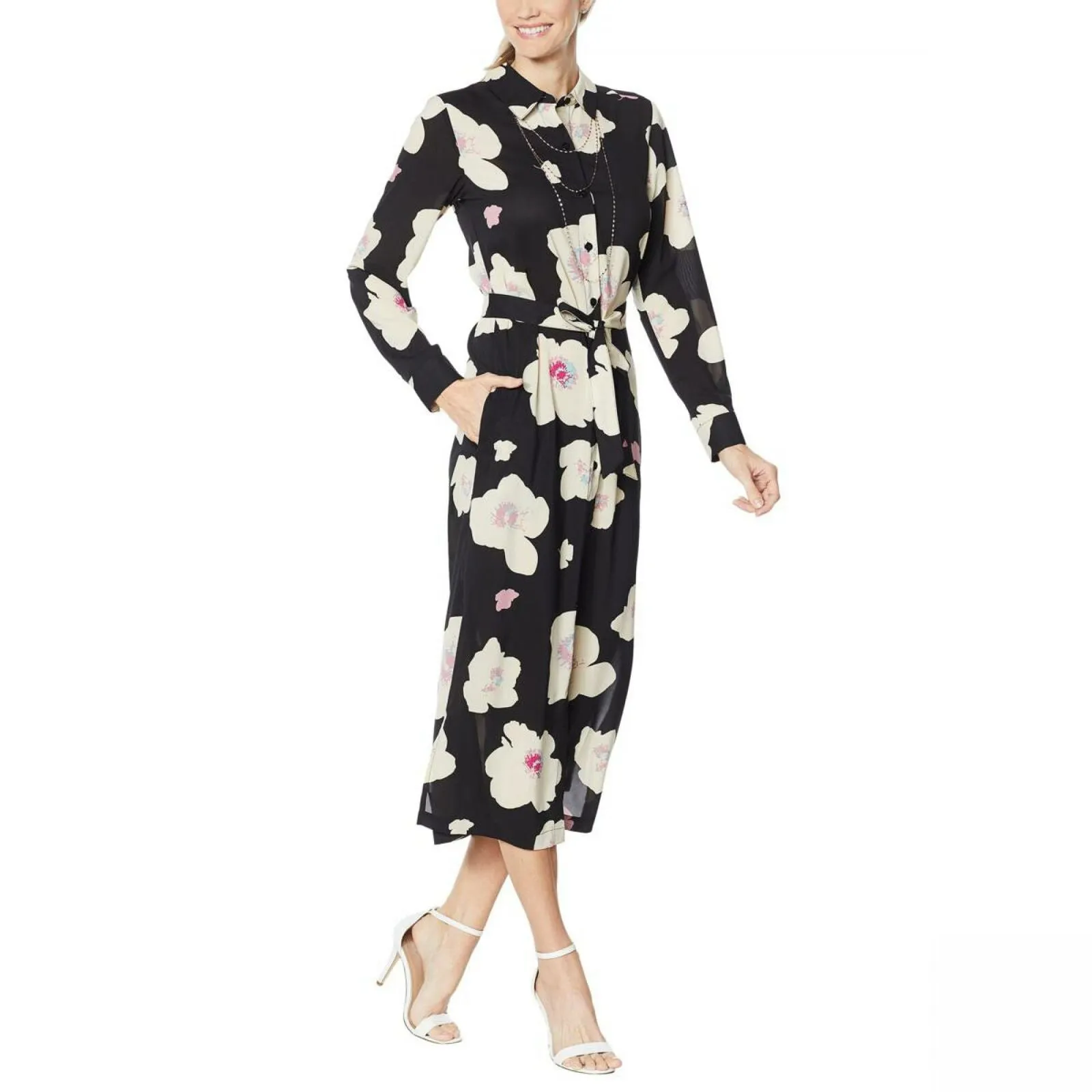 G by Giuliana Women's Button-Down Duster Shirt Dress