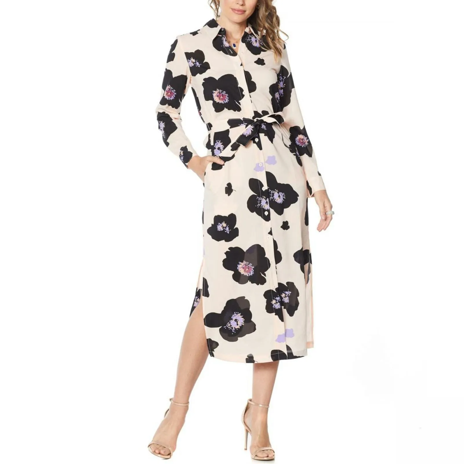 G by Giuliana Women's Button-Down Duster Shirt Dress