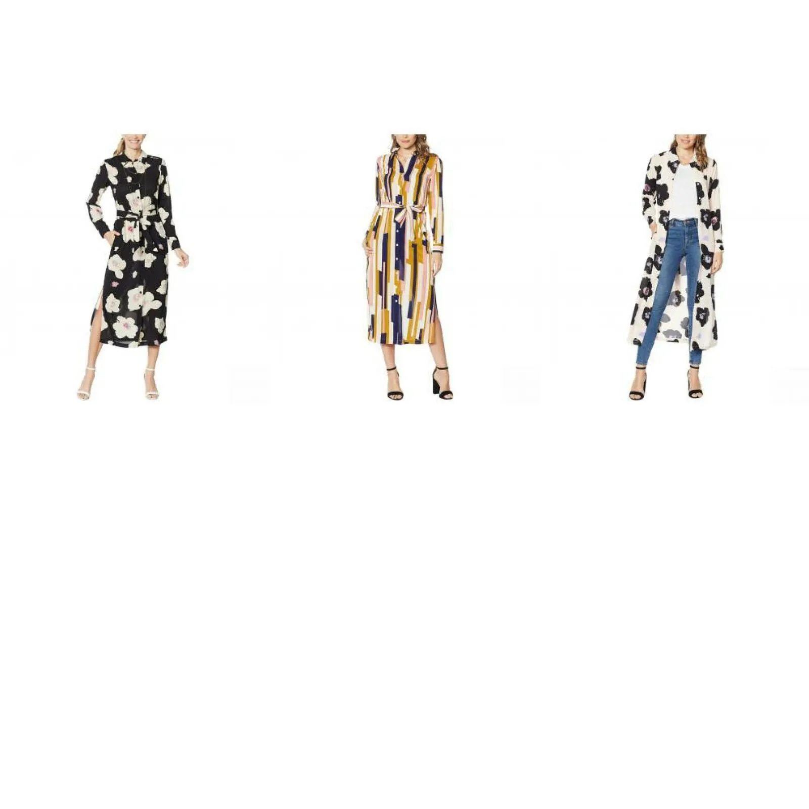 G by Giuliana Women's Button-Down Duster Shirt Dress