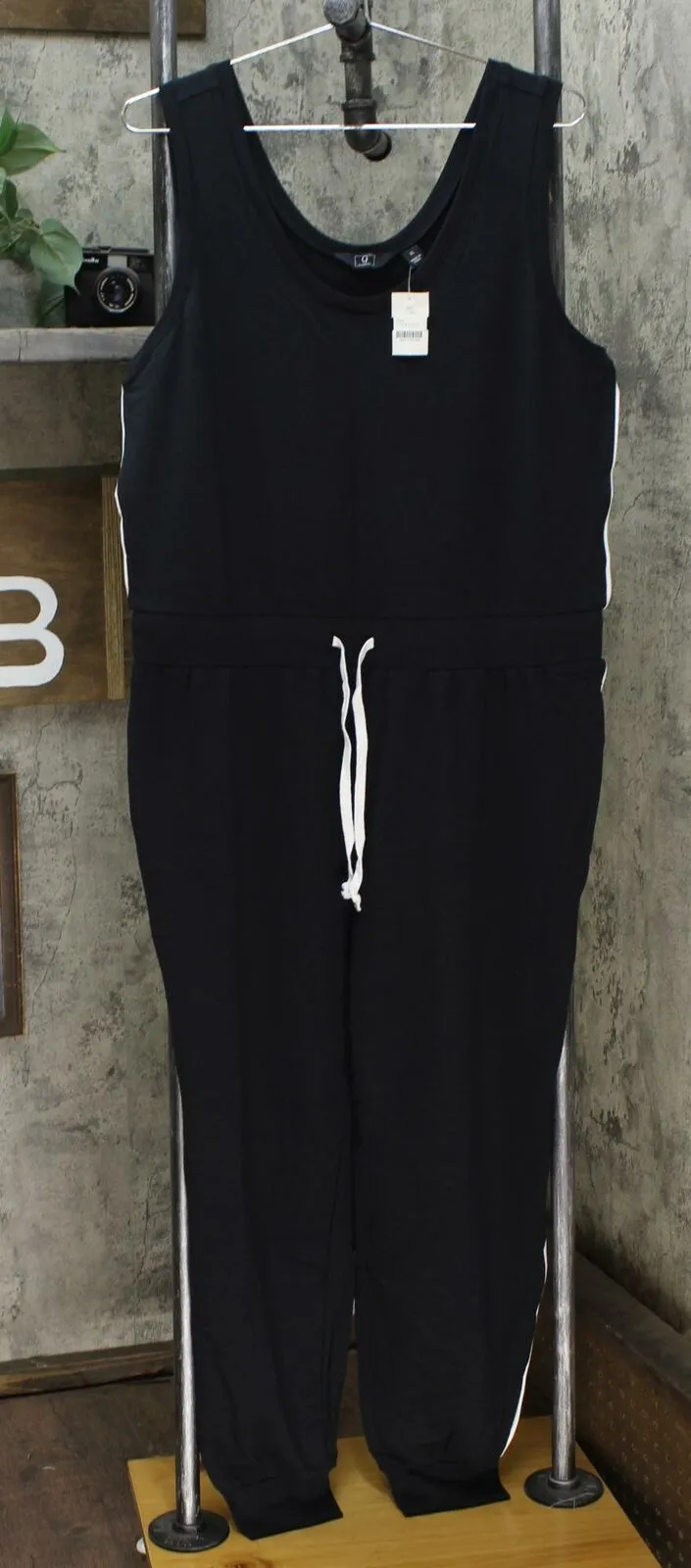 G by Giuliana Women's Sleeveless French Terry Jumpsuit