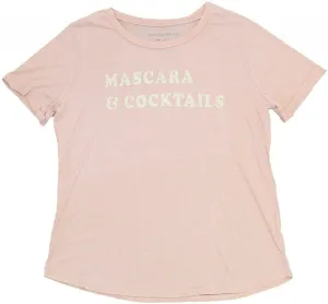 Grayson Threads Women's Mascara and Cocktails Graphic T-Shirt