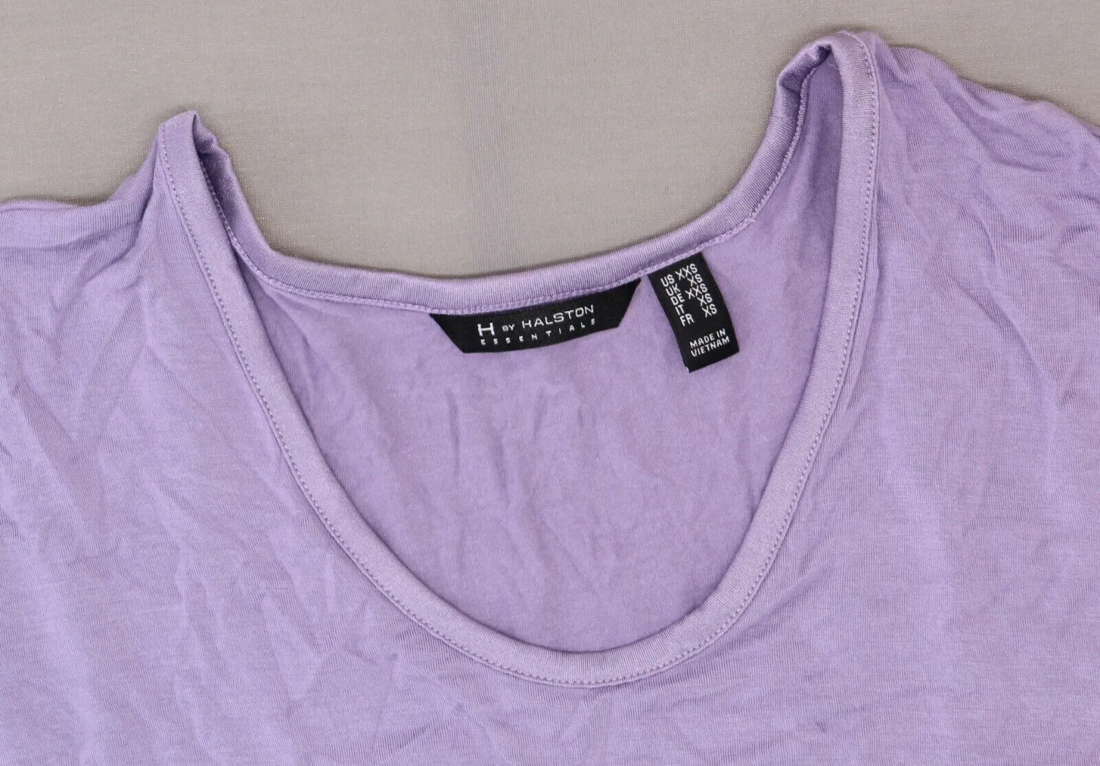 H by Halston Essentials Women's U-Neck Extended Shoulder Top Hyacinth XXS