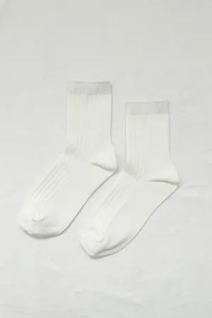 Her Socks in Classic White