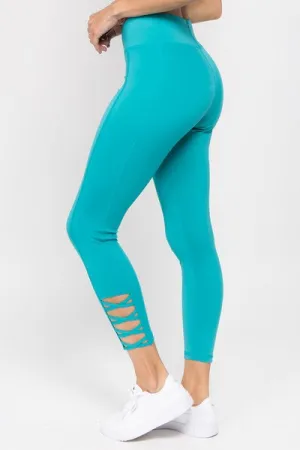 High Waist Ankle Length - Viridian