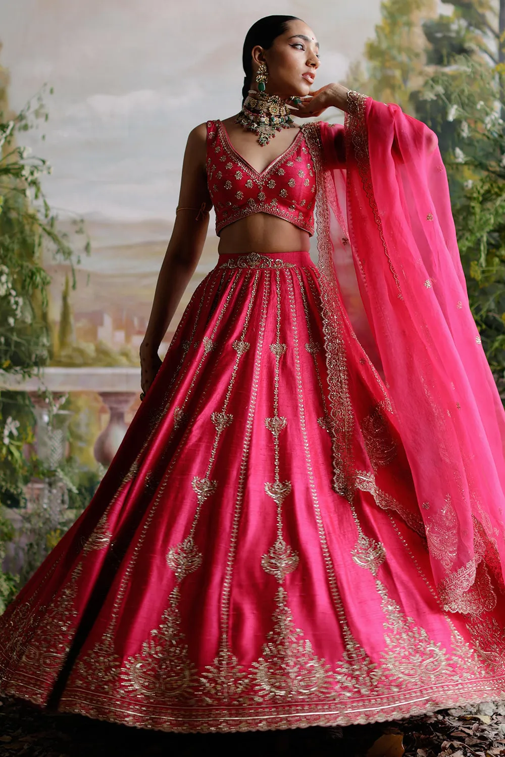 Hot Pink Lehenga Set
