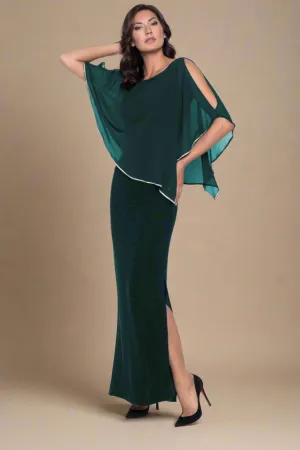 Jade Chiffon Overlay Dress