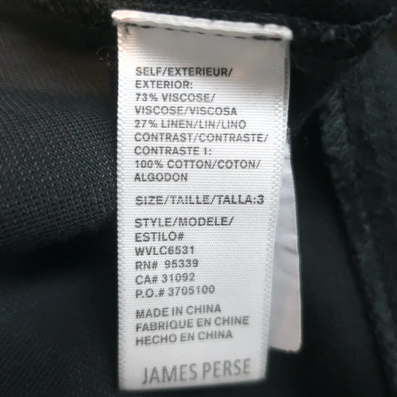 James Perse Jumpsuit Gray Viscose-Linen Size 3