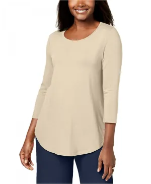 JM Collection Women's 3/4 Sleeve Scoop-Neck Top. 84987SA460