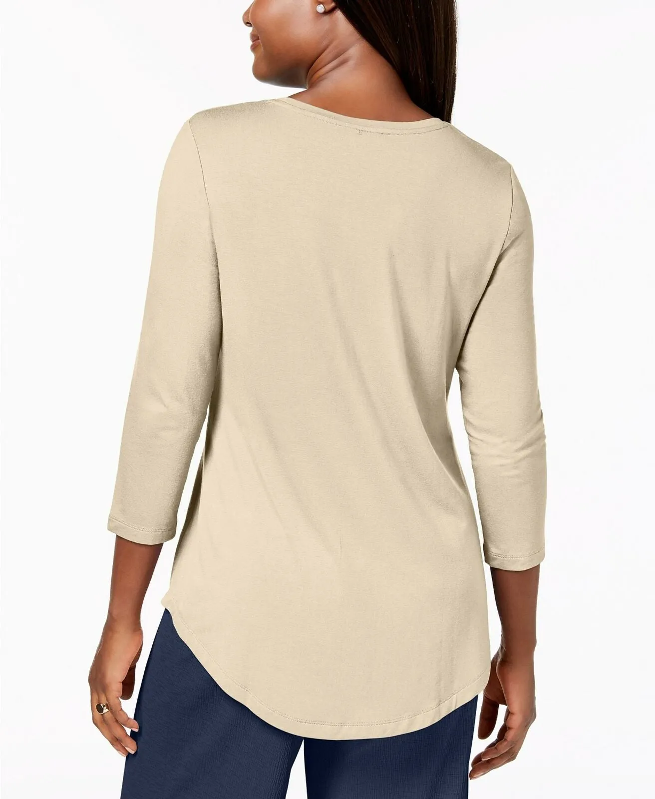 JM Collection Women's 3/4 Sleeve Scoop-Neck Top. 84987SA460