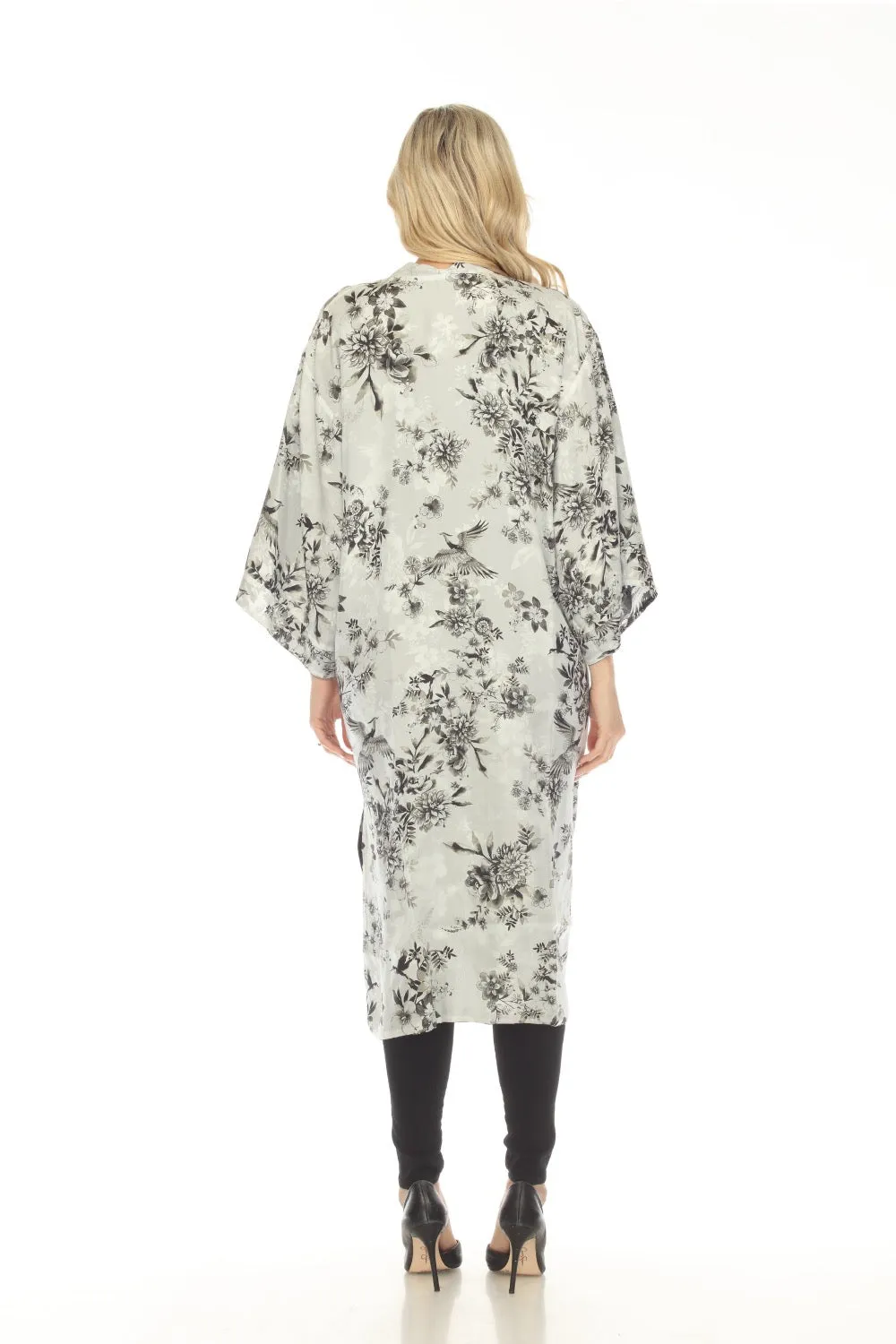 Johnny Was Dreamer Jules Reversible Silk Floral Long Kimono Boho Chic R40623