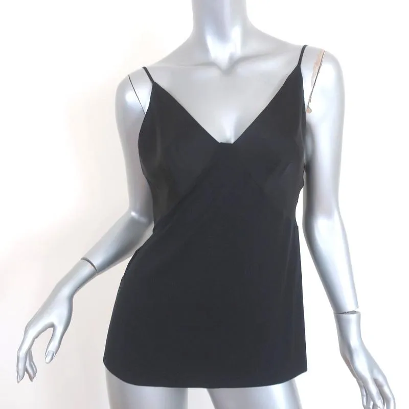 Josie Natori Jersey Essentials Cami Black Silk & Modal Size Small Tank Top