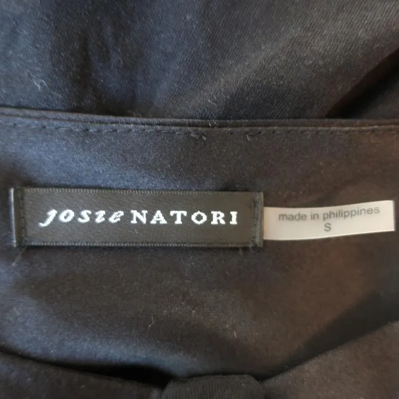 Josie Natori Jersey Essentials Cami Black Silk & Modal Size Small Tank Top