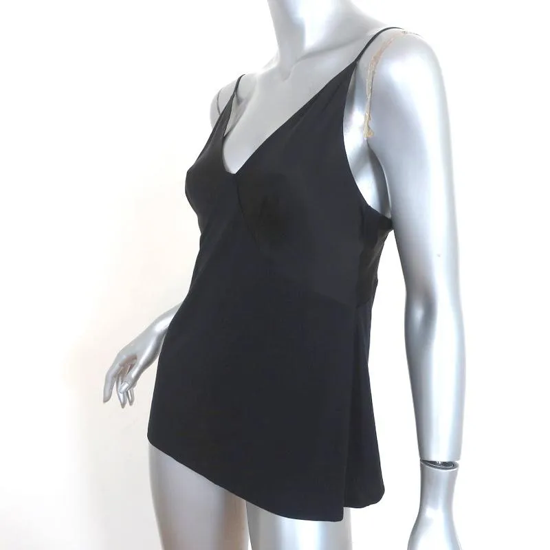 Josie Natori Jersey Essentials Cami Black Silk & Modal Size Small Tank Top