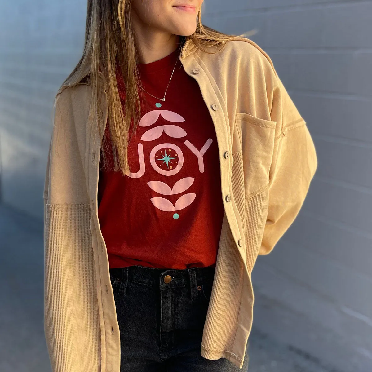 Joy Tee in Brick Triblend