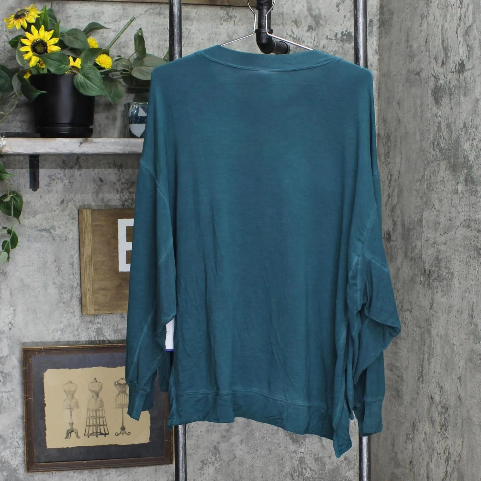JoyLab Women's Cozy Long Sleeve Sweatshirt 4131 Green L