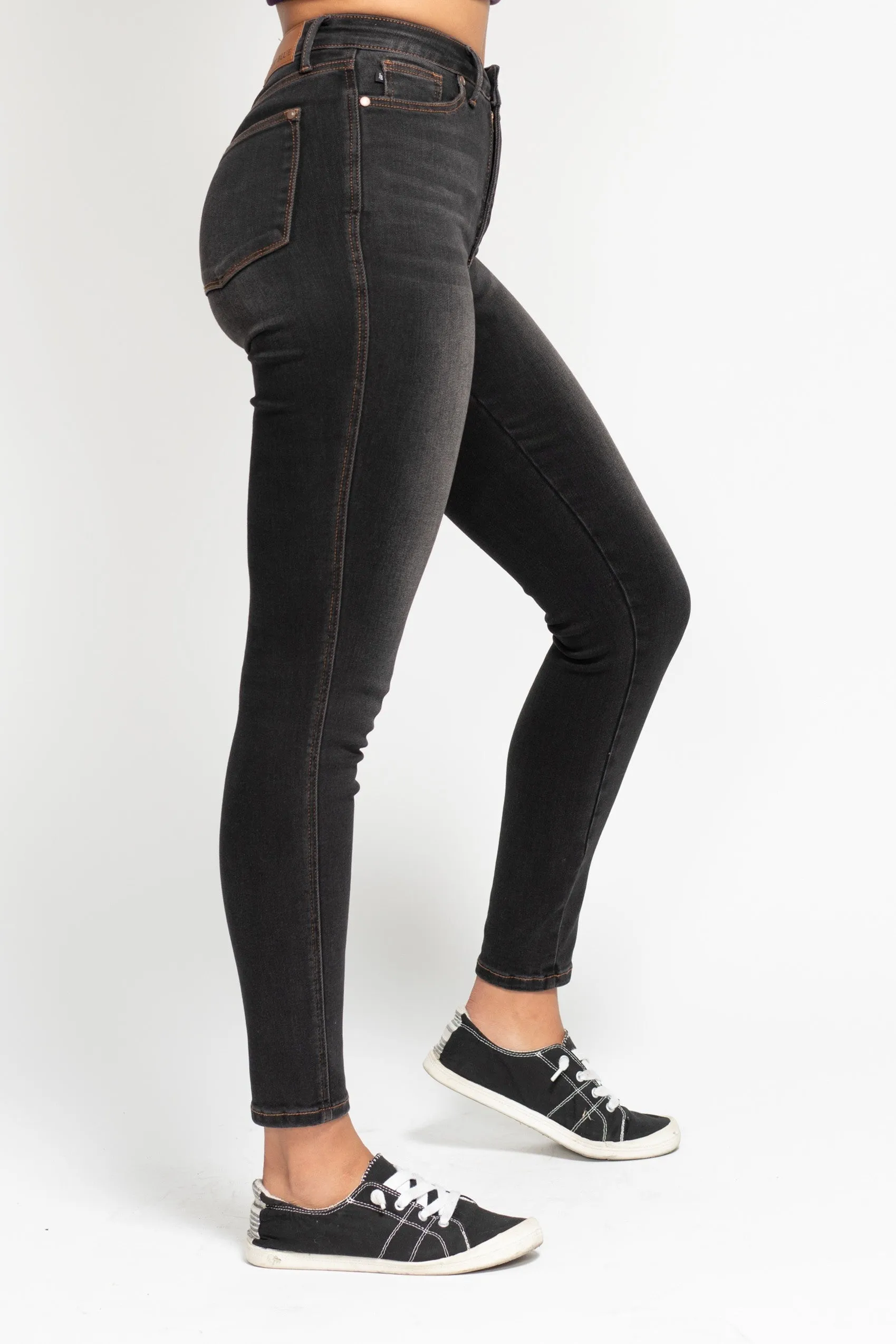 Judy Blue High Rise Tummy Control Black Wash Skinny Jeans