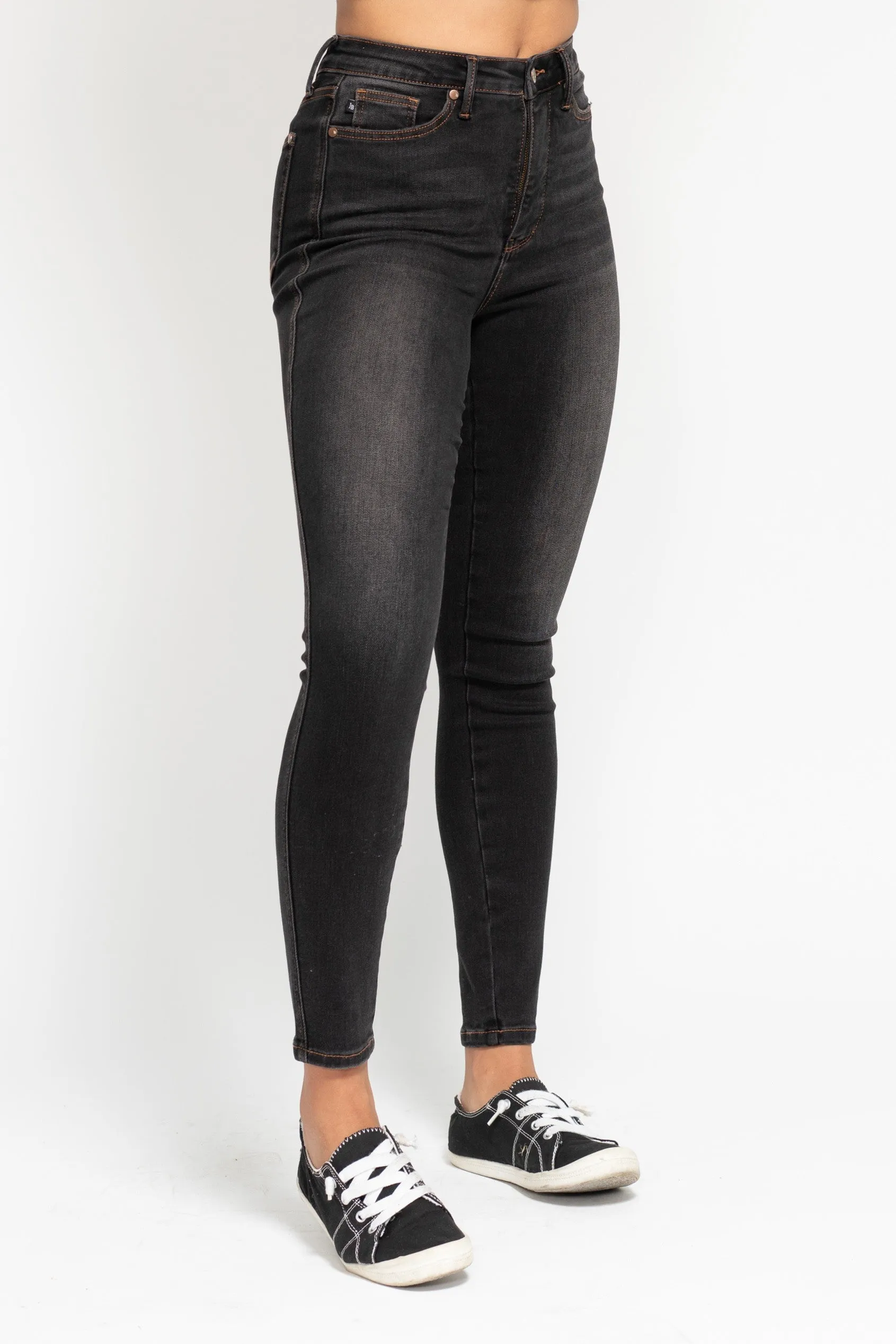 Judy Blue High Rise Tummy Control Black Wash Skinny Jeans