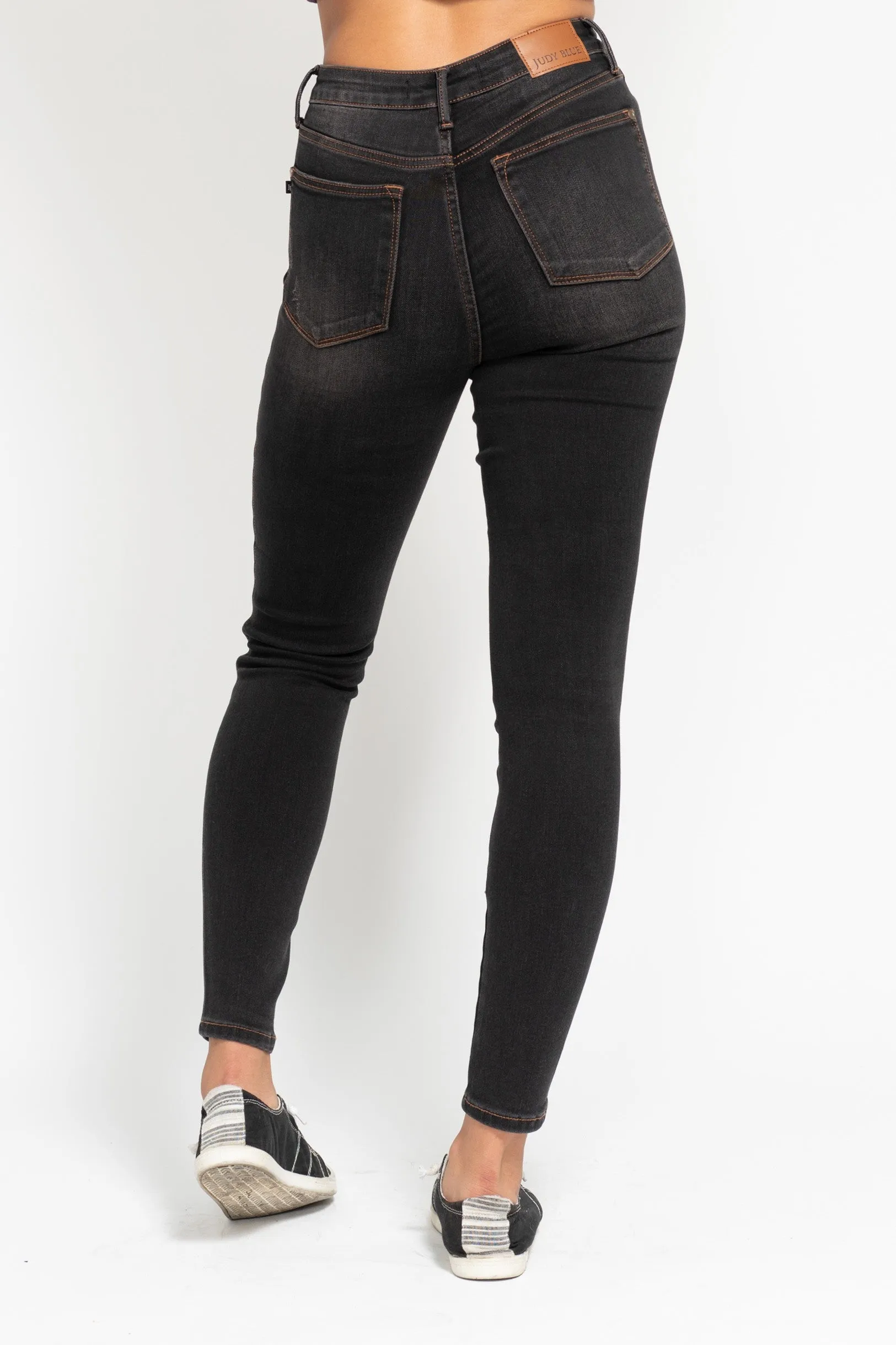 Judy Blue High Rise Tummy Control Black Wash Skinny Jeans
