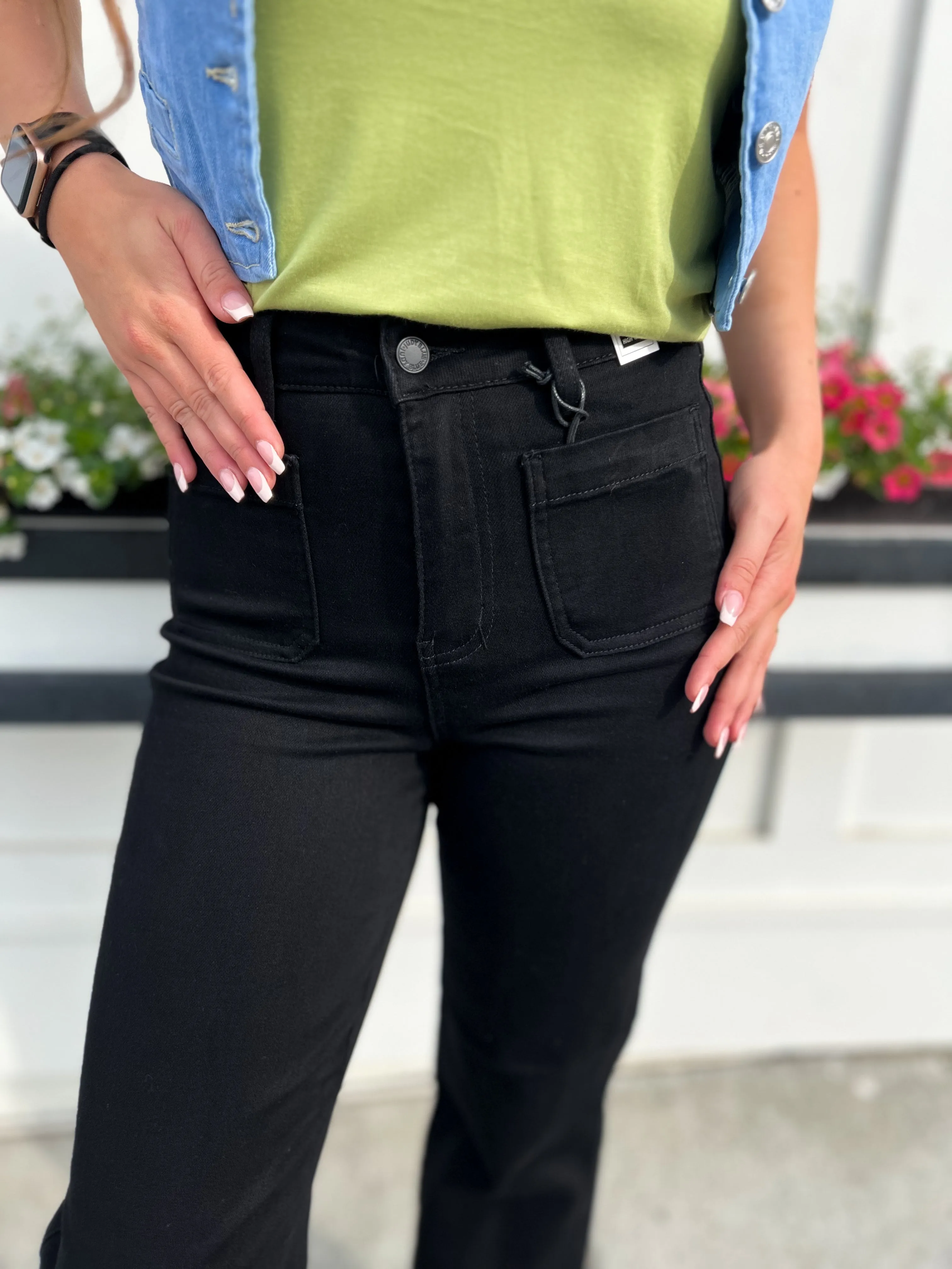 Jules High Waist Patch Pocket Straight