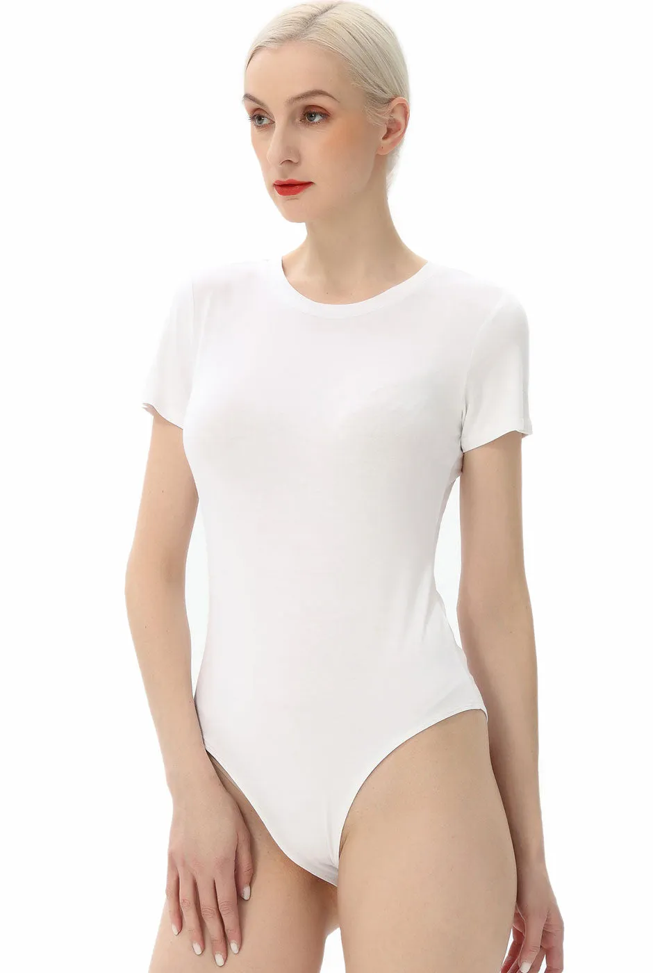 Kimi   Kai Women's Crew Neck Basic Bodysuit