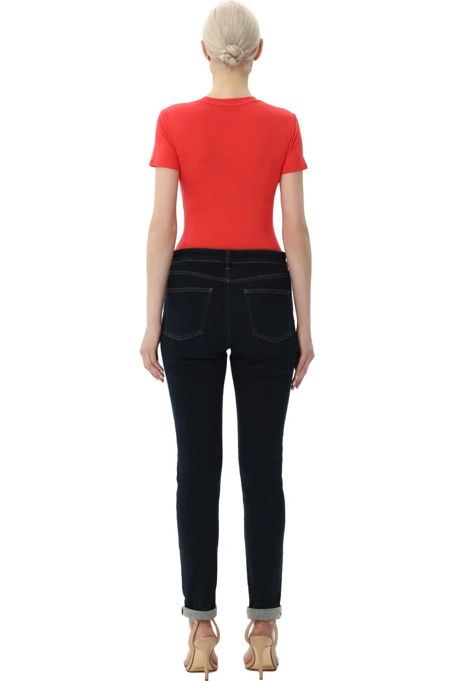 Kimi   Kai Women's Round Neck Basic Bodysuit