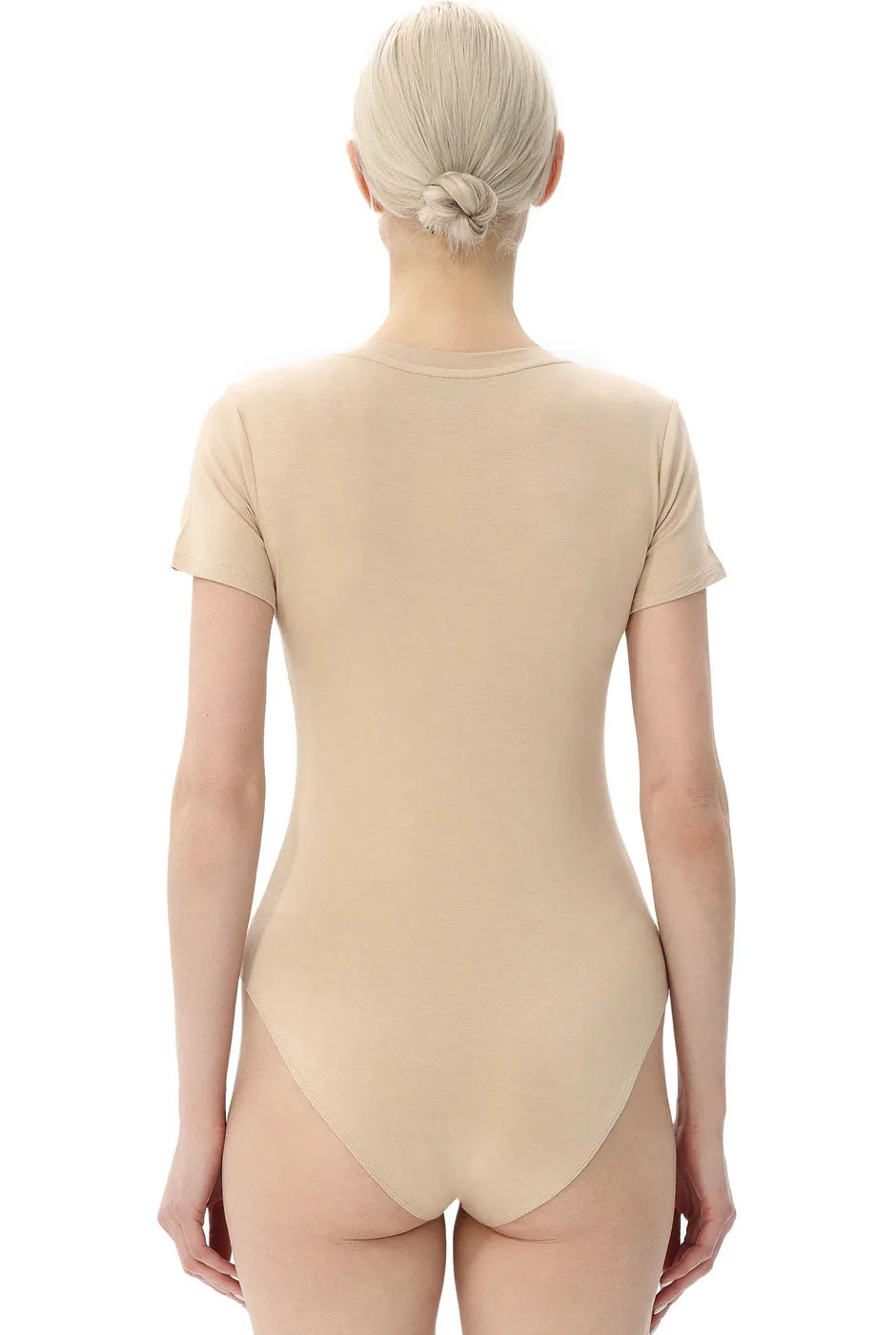 Kimi   Kai Women's Round Neck Basic Bodysuit
