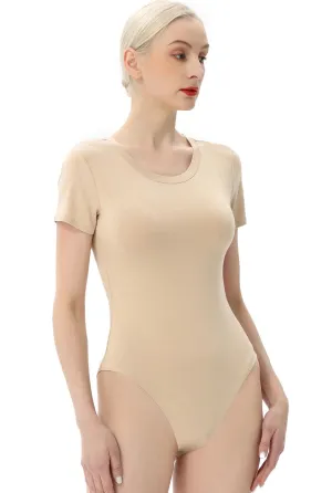 Kimi   Kai Women's Round Neck Basic Bodysuit
