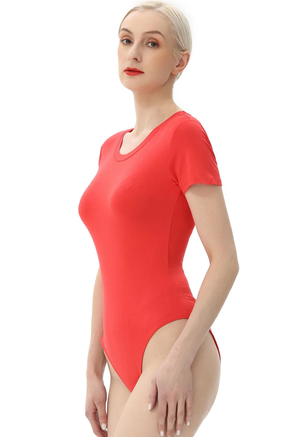 Kimi   Kai Women's Round Neck Basic Bodysuit