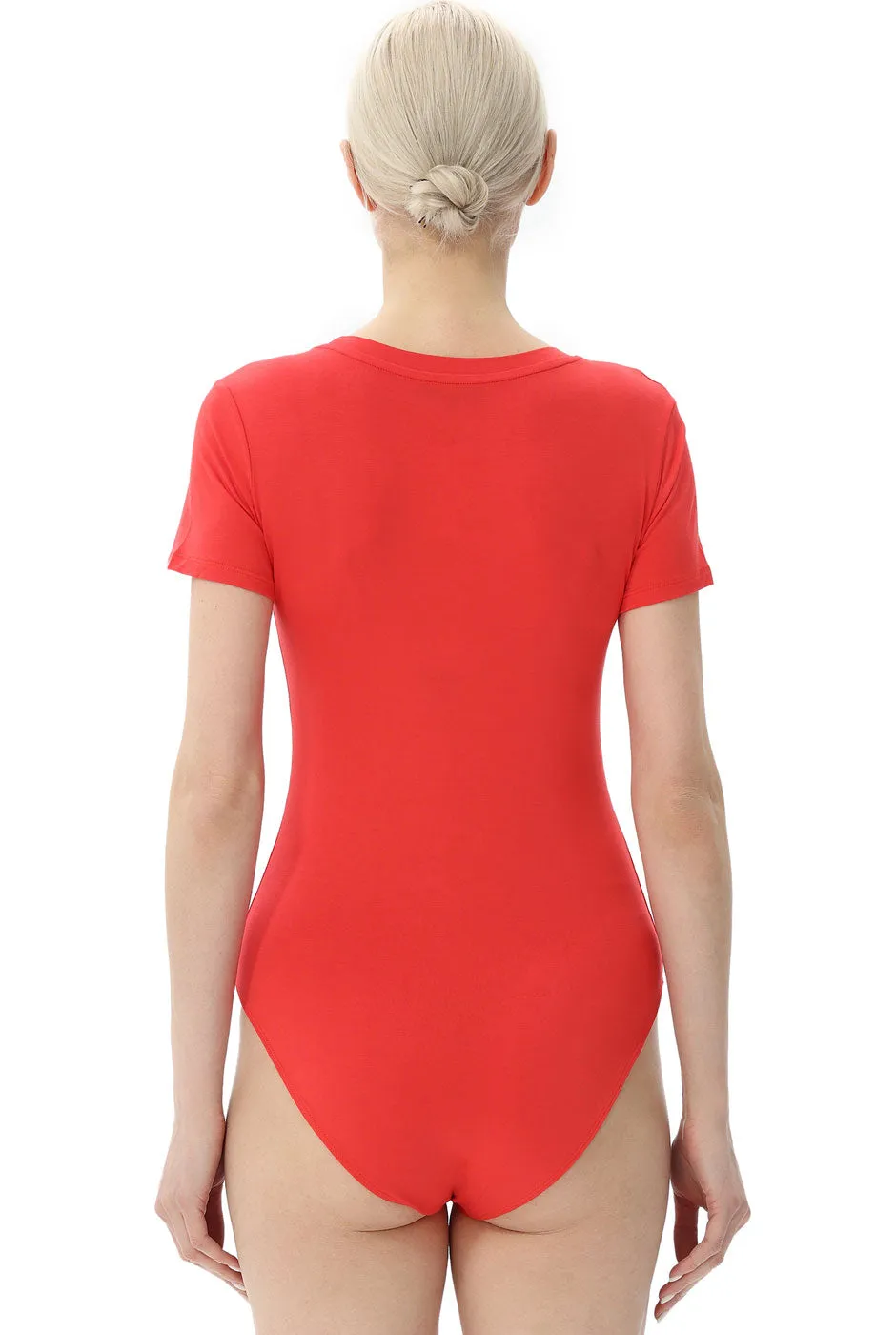 Kimi   Kai Women's Round Neck Basic Bodysuit