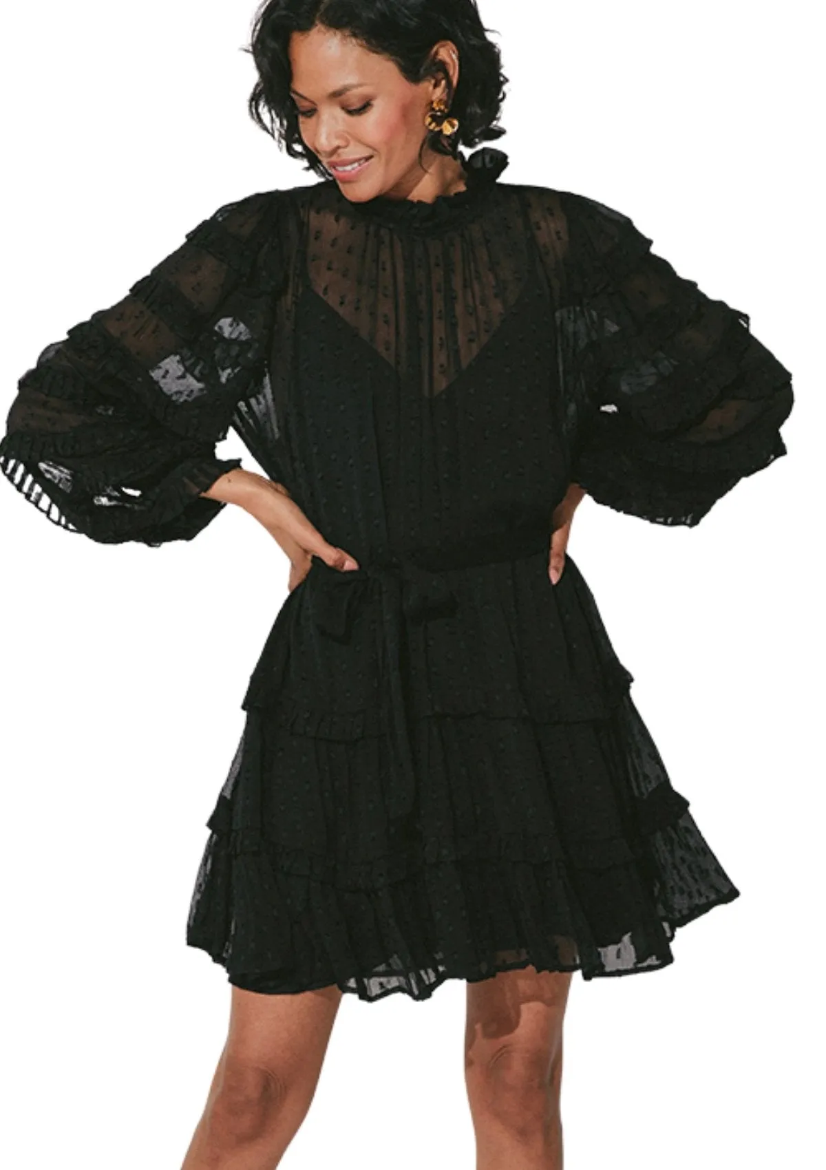 Lacey Mini Dress | Black