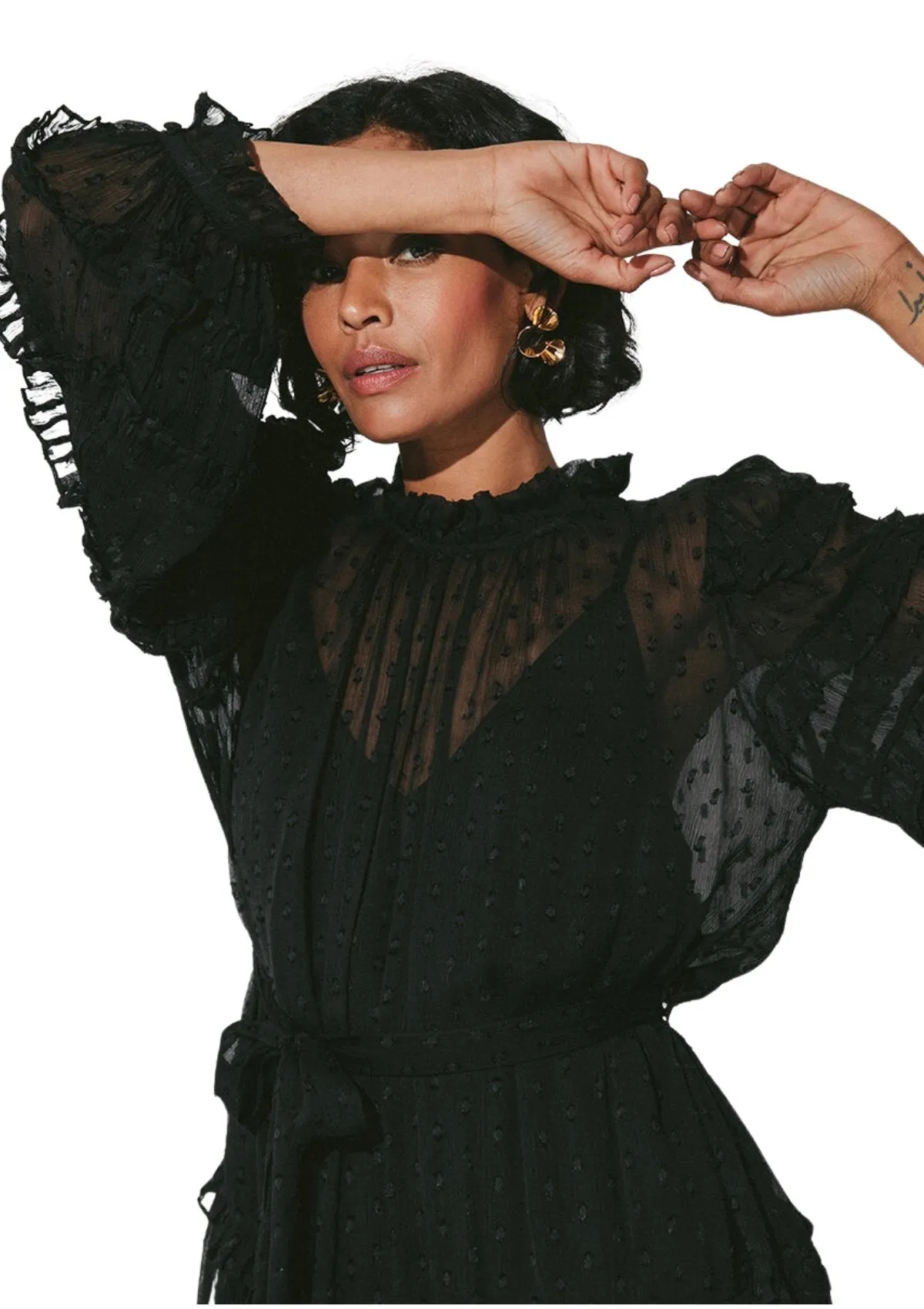 Lacey Mini Dress | Black