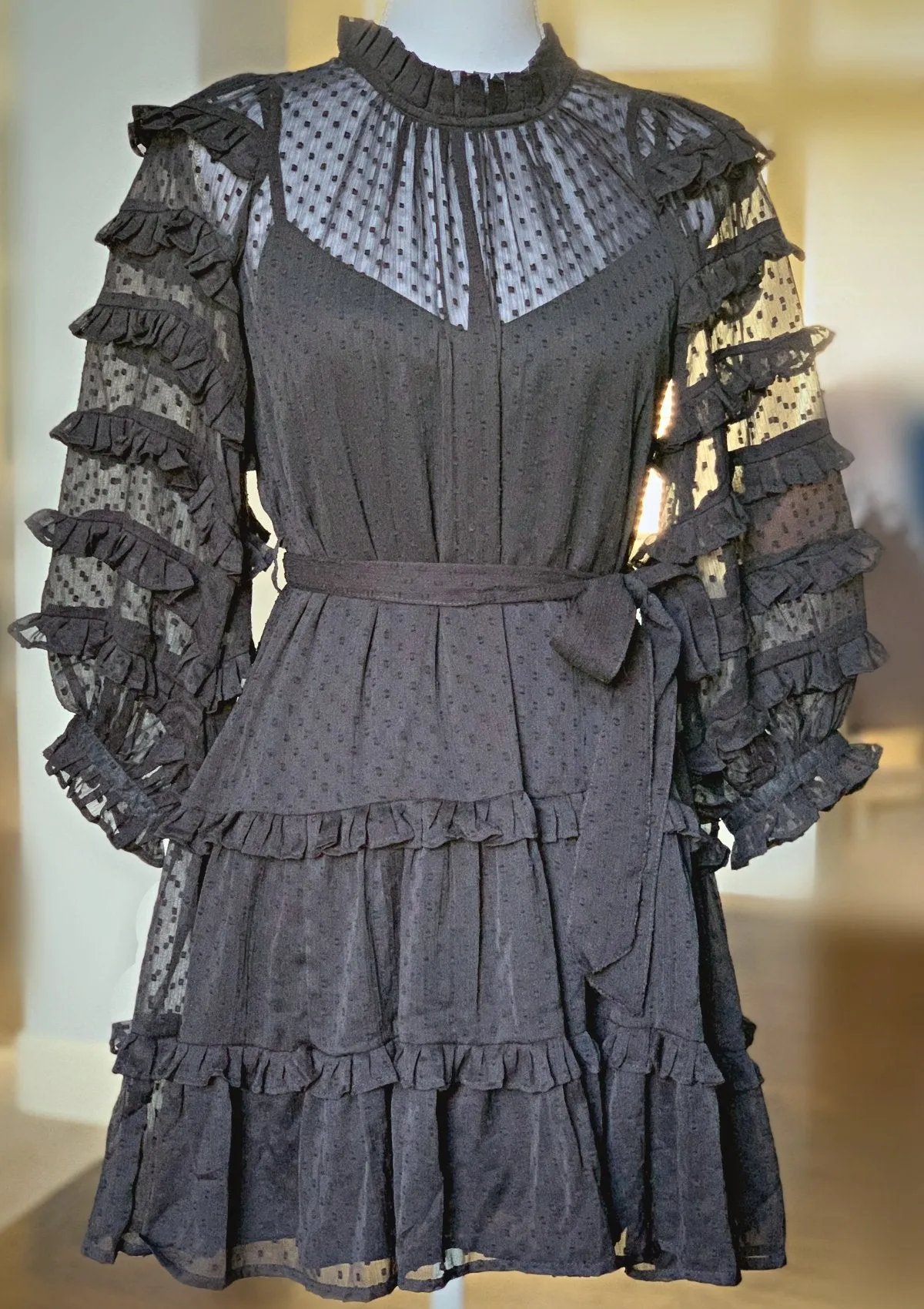 Lacey Mini Dress | Black