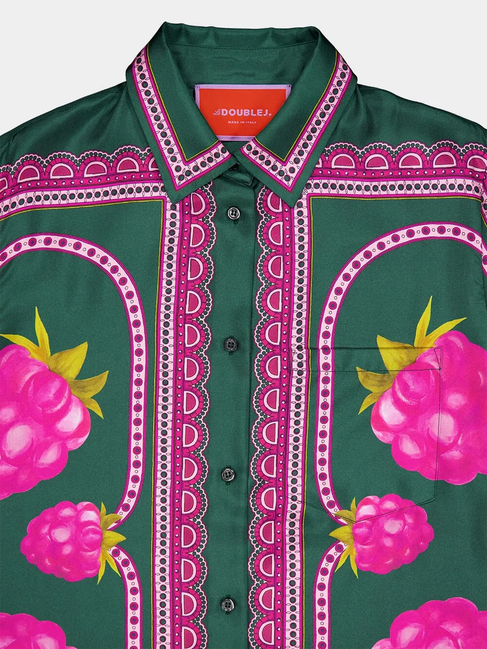 Lampone Placée Emerald Silk Twill Shirt