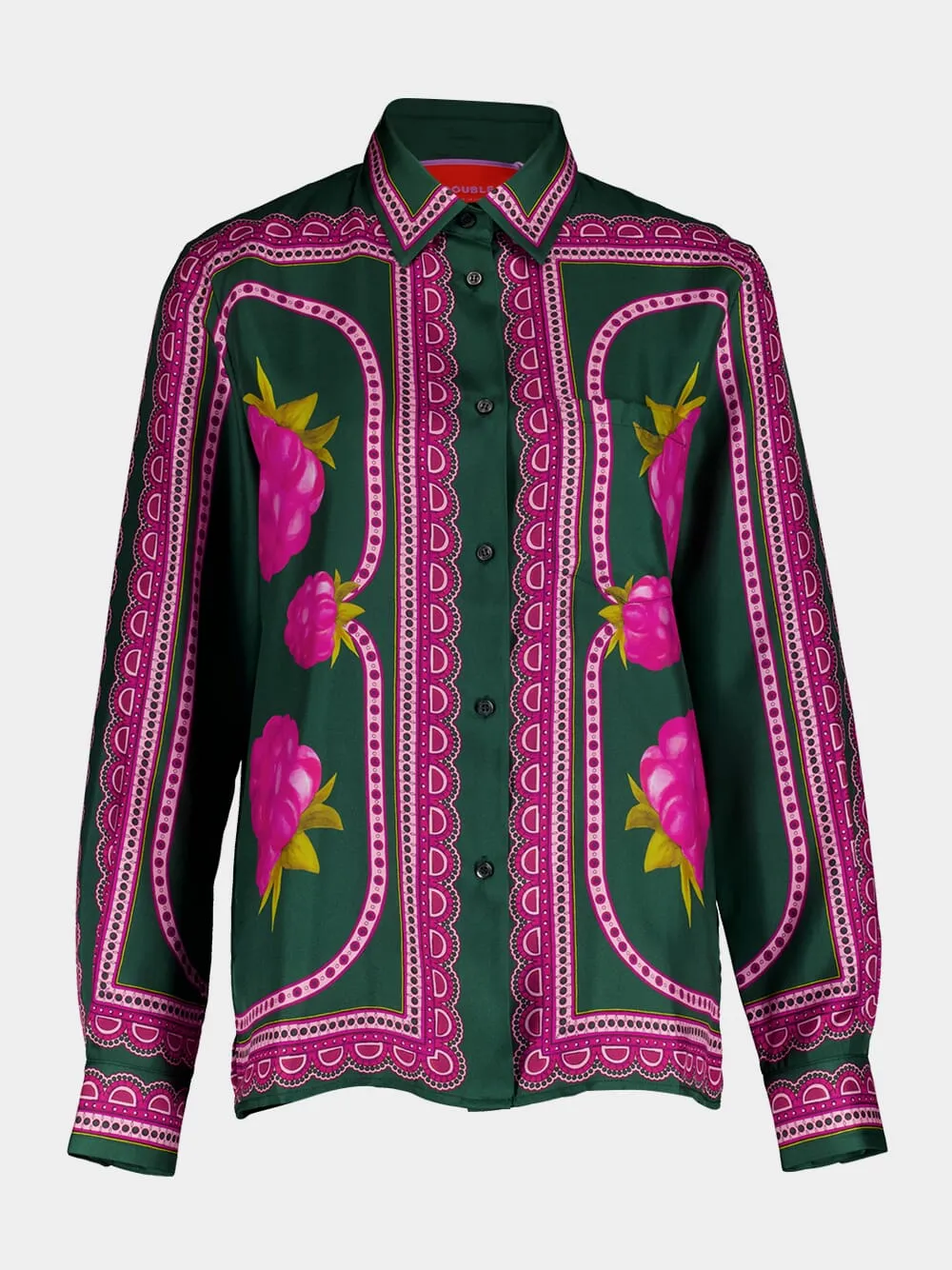 Lampone Placée Emerald Silk Twill Shirt