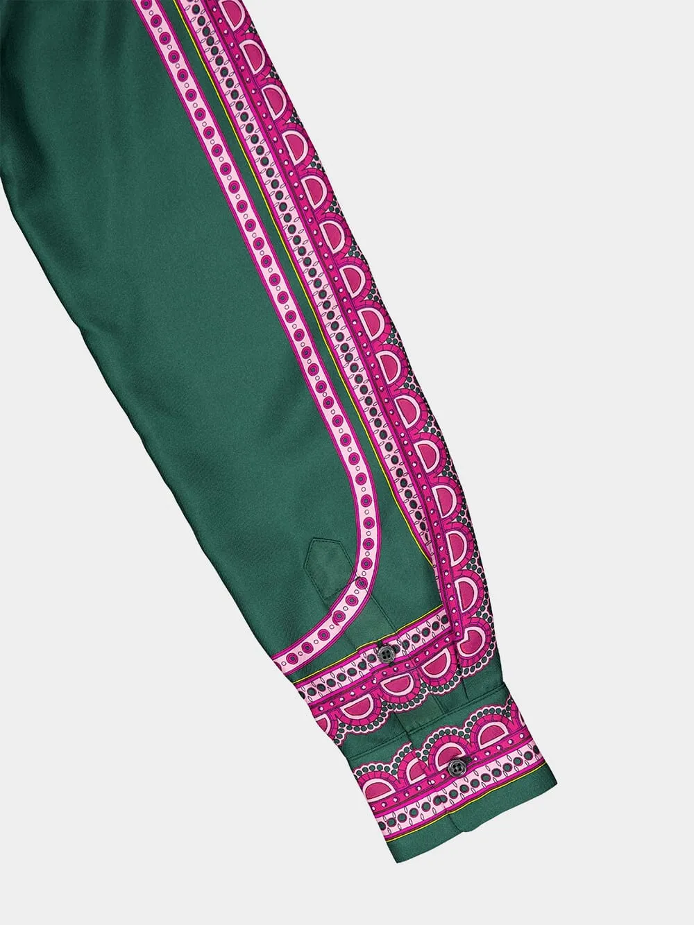 Lampone Placée Emerald Silk Twill Shirt