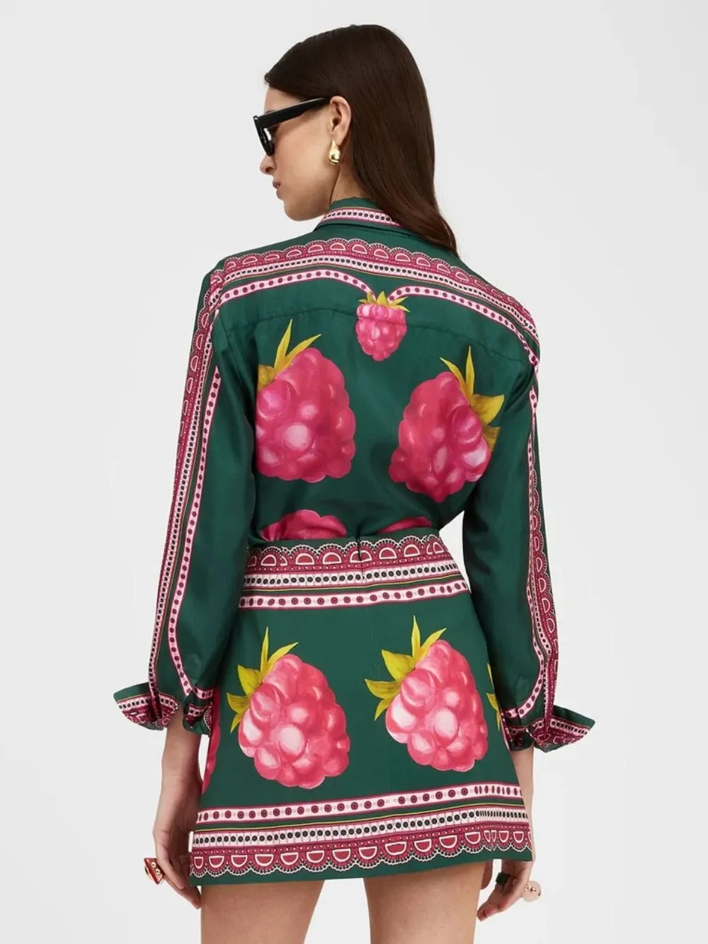 Lampone Placée Emerald Silk Twill Shirt
