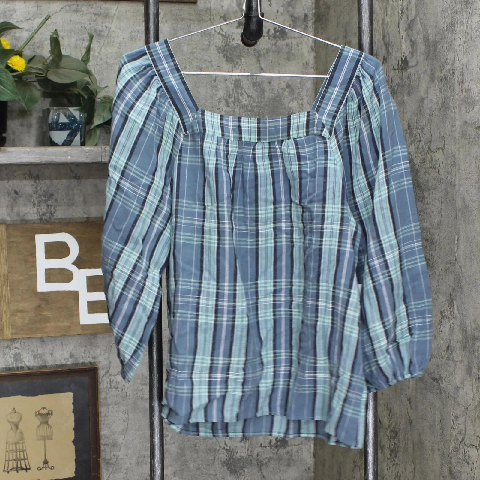 Lc Lauren Conrad Women's Squareneck Peasant Top WL23W047RR