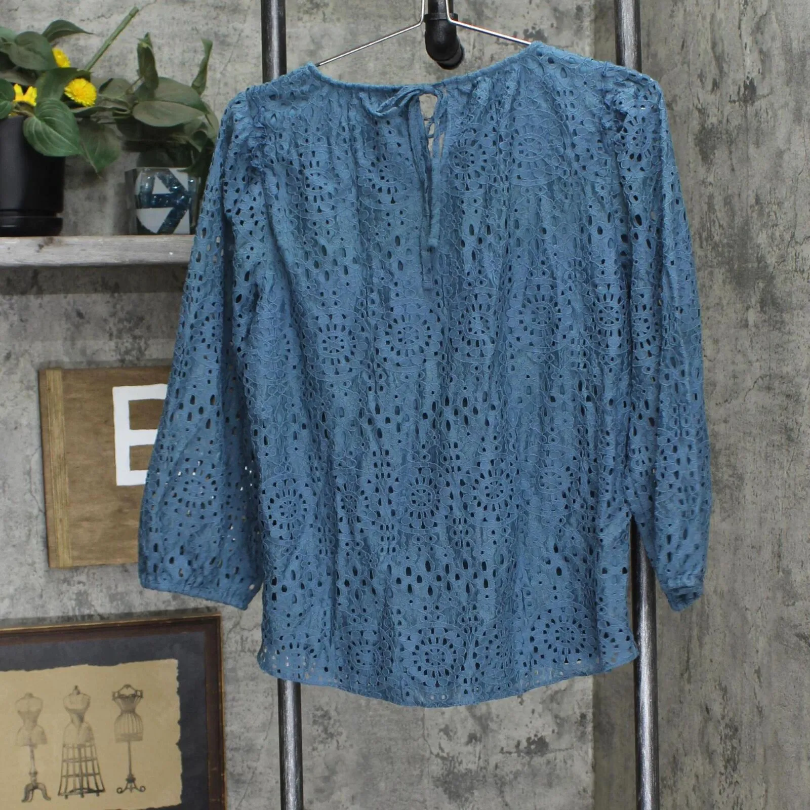 Lc Lauren Conrad Women's Tie-Front Peasant Top WL24W031RN1